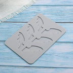 Silicone Molds 3D Hollow Leaf Chocolate Molds Honeycomb Bee Candy Mold Flower Pattern Fondant Mold Cake Topper Sugar Craft Decoration (C_Bat_5.32 * 3.8 * 0.12inch)