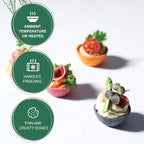CROC'IN - Gold Mini Tart Shells - Edible Appetizer Or Dessert Cups - Pastry Pans - Artisanal & Vegan Confection - 60 Pieces