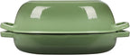 Enameled Cast Iron Oval Dutch Oven Pot with Lid, Dutch Oven for Sourdough Bread Baking, Oval Bread Pan, 7qt, Pistachio Green