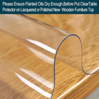 Multi-Size Table Protector Large Clear Plastic Tablecloth Vinyl Tablecloth PVC for Dining Painting Table Mat Pad Furniture Protector 42x60 inch