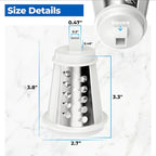 Shred Cone for Presto Regular Salad Shooter Models 02910 02980, Cheese Grater Replacement Parts for Shredding Cheese, Vegetables and Fruits (Square Plug)