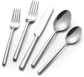 Alata Potter 60-Piece Forged Silverware Set Stainless Steel Flatware Set Cutlery Set, Service for 12, Mirror Finish, Dishwasher Safe