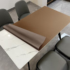 Table Pad for Dining Room Table - Can Be Used On Both Sides Waterproof and Easy to Clean Good Flatness Used for Dining Table(Mud Color+Champagne Gold 44x72)