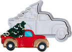 Flycalf Christmas Cookie Cutters Truck With Christmas Tree Shapes Fall Holiday PLA Baking Accessories Cutter Molds Gifts for Kids Decorative Party 3.5" Kitchen Cake Supplies