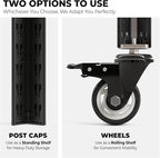 HOMEDANT House 5-Tier Metal Rolling Cart Shelf Rack Casters Heavy Duty Laminated Wheel Shelving Unit Adjustable Utility Storage Shelves Organizer Shelf Kitchen Garage 36.2" W x 16.5" D x 69.5" H 3Pack