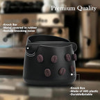 Coffee Knock Box, Espresso Knock Box with Barista Towels, Coffee Grounds Container Disposal,Removable Knock Bar and Non-Slip Base, Espresso Machine Accessories,Black, JDHAVMOS