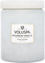 Voluspa Bourbon Vanille, Large Candle Jar, 18 Ounces, 100 Hour Burn Time, Coconut Wax for Clean Burning, Handcrafted in The USA