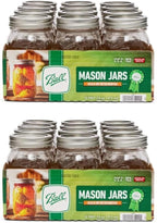Ball Regular Mouth Glass Mason Jars with Lids and Bands, Used for Canning (Pint, 16 Ounce (Pack of 24))
