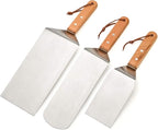 Stanbroil Stainless Steel Spatula Set Tools for Blackstone and Camp Chef Griddle, Metal Long Spatula and Hamburger Turner for Griddle Flat Top BBQ Grill, Set of 3
