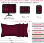 Mulberry Silk Pillow Cases Standard Size with Hidden Zipper, Ultra Smooth and Soft Breathable Cooling Silk Satin Pillowcase for Hair and Skin, Gifts for Women Men (Burgundy Red, 20x26 Inches, 1 Pack)