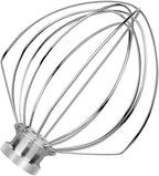 6-Wire Whip Compatible with 6Qt Kitchenaid Tilt Head Stand Mixer, Replacement for Kitchenaid Stand Mixer Attachments and Accessories KN256, Stainless Steel, Dishwasher Safe(1 Pack)