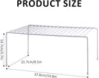 4-Pack Medium (14.8x8.5inch) Kitchen Organizer Rack, Kitchen Shelves for Spice Organization for Cabinet, Pantry Organizers and Storage, Spice Rack, Desk Organizer, White