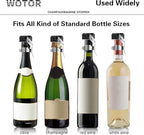 WOTOR Champagne&Wine Bottle Stoppers Stainless Steel with Food Grade Silicone, Leak Proof Keep Fresh Reusable Saver, Cork Suitable for Wine, Champagne, Cava, Prosecco and Sparkling (8 Pack Silver）