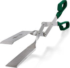 Shark BBQ Grill Tongs - 17 inch Green. Professional kitchen and outdoor grilling utensil. Long reach Barbeque Grilling Tongs. Ideal for steak, fish, burger, and sausage