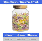 Glass Food Storage Jar with Lids Spoon Glass Coffee Canister Borosilicate Glass Food Containers for Ground Coffee Beans Nut Pasta Sugar Candy Spice Rice Tea (1200ml/40oz-1 pack-no spoon)