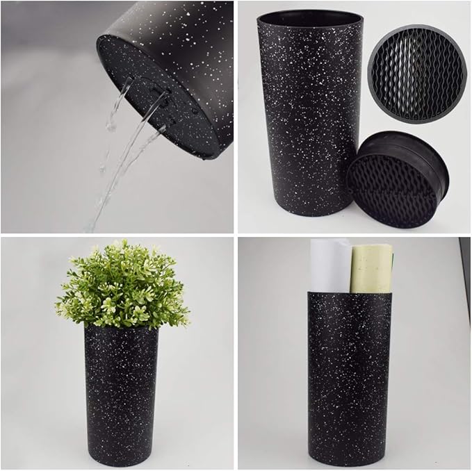 Universal Knife Block without Knives Multi-Functional Freedom Knife Storage Stand Resin Round Knife Holder Unique Design Slot to Protect Blades Detachable Easy to Clean Countertop Knife Holder