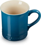 Le Creuset Enamel On Steel Demi Kettle & Stoneware Set of 2 Mugs, 1.25 qt. Kettle & (2) 14 oz. Mugs, Deep Teal