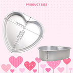 Heart Shaped Cake Pan 10 Inch Aluminum Cake Pans Heart Cake Tin Baking Cake Mold for Valentine's Weddings Birthday Party