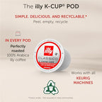 Illy Coffee K Cups - Pods For Keurig Machines – Classico Decaf Roast – Notes of Caramel - Mild, Flavorful & Balanced Flavor - No Preservatives – 10 Count
