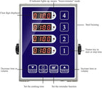 Precision Kitchen Timers for Cooking – 4 Channel Commercial Kitchen Timer Restaurant Kitchen Supplies – Stainless Steel Digital LED Chef Cooking Timer – Reminder Function, Loud Alarm, Blue