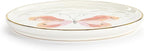 DEMDACO Decorative Hanging Salad Plate, 8 Inch Ceramic Stoneware, Fuchsia Butterfly