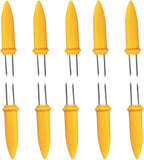 3.66 Inch Stainless Steel Corn Holders, Corn on The Grill, Corn on The Cob Skewers, Double Fork Sweet Corn Seat, Home & BBQ Cooking Fork (10 Pcs)