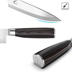 imarku Chef Knife 8-Inch Pro Japanese Kitchen Knife 7Cr17MoV High-Carbon Stainless Steel Paring Knife Ergonomic Handle Rasor Sharp Single-Bevel Edge Chrisymas and Thanksgiving Gift for Women and Men