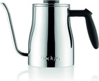 Bodum Bistro Gooseneck Stovetop Water Kettle, Chrome, 34 Ounce