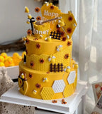 Honeycomb Bee Silicone Molds, Bee Lace Fondant Molds and Embossing Lace Fondant Mold for Cupcake Cake Decorating Sugar Chocolate Candy Baking Mold