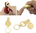 10pcs Personalized 4 in 1 Multi Function Bottle Opener, Nail Clipper, Wedding Favors Brewery, Private Customized, Gold, Multitool Gifts for Men
