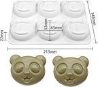 mostsom Silicone Mousse Mold Panda Shape Non-Stick Chocolate Dessert Molds, Flexible Baking Mold for Mousse Cake, Pudding, Jelly, Candy, Ice Cube (A_ Panda)