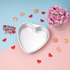 Heart Shaped Cake Pan 10 Inch Aluminum Cake Pans Heart Cake Tin Baking Cake Mold for Valentine's Weddings Birthday Party