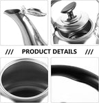 Luxshiny 1L Whistling Stainless Steel Water Kettle with Filter Screen for Stovetop Tea Brewing and Boiling Water