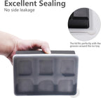 Ice Cube Tray, 3 Pack Silicone Ice Cube Molds with Removable Lid, Easy Release & Reusable Large Square Freezer Trays for Whiskey, Cocktail, Drinks, Coffee, Juice (Black)