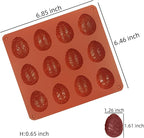 Easter Egg Chocolate Molds 3pcs Silicone Easter Candy Molds 12 Design Egg Candy Molds Non Stick for Ice Cube Resin Expoxy