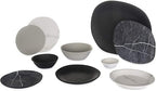 Carlisle FoodService Products Ridge Reusable Plastic Bowl for Home and Restaurant, Melamine, 22 Ounces, Slate, (Pack of 12)