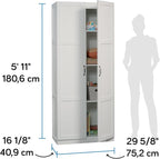 Sauder Select Storage Cabinet/ Pantry cabinets, White finish