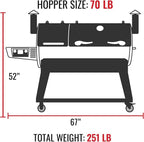 recteq DualFire 1200 Wood Pellet Smoker Grill, Wi-Fi Electric Pellet Grills, Dual Chambers for Hot and Fast + Low and Slow Cooking, DualFire 1200 + Grilling Essentials Bundle