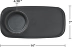 madesmart dipware Small Serving Plate, Collapsible & Removable Dip Bowl for Salsa, Queso, Sald, Olives, Premium Dishwasher & Microwave Safe, Multipurpose Plate & Bowl, Midnight