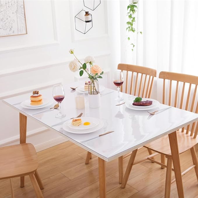16 x 22 Inch Clear Table Cover Protector, Clear Desk Mat, Table Protector, 1.5mm Plastic Table Cover, Vinyl Table Protector, Desk Mats on Top