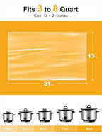 SMARTAKE Slow Cooker Liners, Large Size 13"x 21" Disposable Cooking Bags, Fit 3QT to 8QT for Slow Cooker, Cooking Trays, Suitable for Oval & Round Pots, 15 Liners