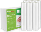 [2025 Upgraded] Bonsenkitchen 6 Rolls 11" x 16' Vacuum Sealer Bags for Food with a Color Box, Easy to Store, Commercial Grade, BPA Free, Great for Food Storage or Sous Vide, VB21