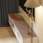 Leather Dresser Cover,1.8mm Thick,14x78 Inch,Dresser Protector Top,Dresser Top Protector,Dresser Cover Top,Dresser Top Cover,Dresser Cover Top for Bedroom.(Brown+Gray,14x78)