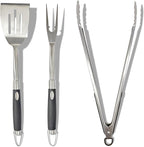 Heavy Duty Grill Tools Set Multi-Function Grill Set Accessories BBQ Set Premium Stainless Steel Spatula Fork & Tongs, Barbecue Utensils Tool Kit Gift for Men Women Grilling Lover Outdoor