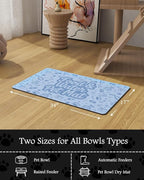 Pet Feeding Mat-Absorbent Dog Mat for Food and Water Bowl-No Stains Quick Dry Water Dispenser Mat-Dog Accessories Pet Supplies-Bowl for Messy Drinkers（Words,17"x34"