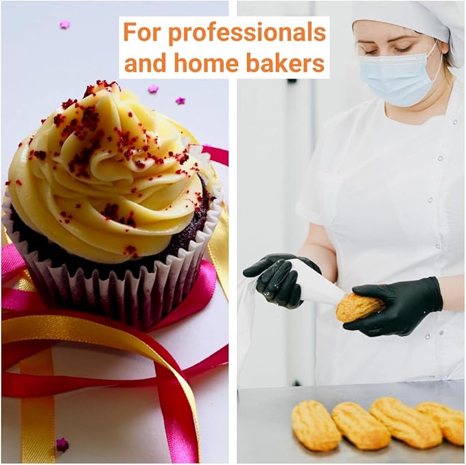 XXXL 25 Inch Extra Large Piping Bags,100 Pack Disposable Pastry Bags,Thick Anti-Burst Icing Piping Pastry Bags For Frosting Decorating Cake Cupcake Cookie (XXXL Large 25 Inch-100 Pack)
