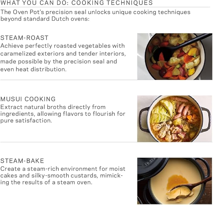 Vermicular Oven Pot | Non-Toxic Enameled Cast Iron Pot | 22cm (3.7 Qt) | Oven-safe | Induction-compatible | Dutch Oven | Made in Japan | Serves 3-4 | Pearl Brown