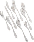 KNORK's Original Flatware Set - 45 Piece Glossy Silverware Set with Knork Forks - Durable and Stylish Knork Flatware Set for Everyday Use, Service for 8