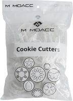 M MOACC Cake Tools 36 Piece Fondant Cake Cookie Plunger Sugarcraft Flower Leaf Butterfly Heart Shape Decorating Mold DIY Icing Plunger Tools
