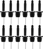 Pafusen 12 Pack Liquor Bottle Pourers, Liquor Pour Spout for Liquor Bottles, Stainless Steel Olive oil Dispenser Spout, Alcohol Pourer Spouts Dust Caps Long Covers, Sliver